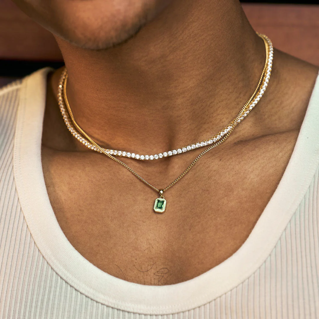 Gold Green Blush Necklace - Image 4