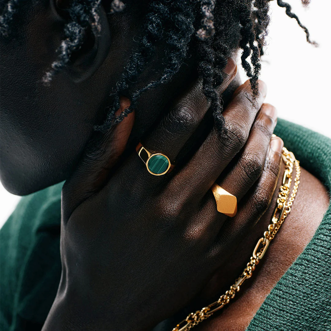 Gold Brushed Rhombus Ring - Image 4
