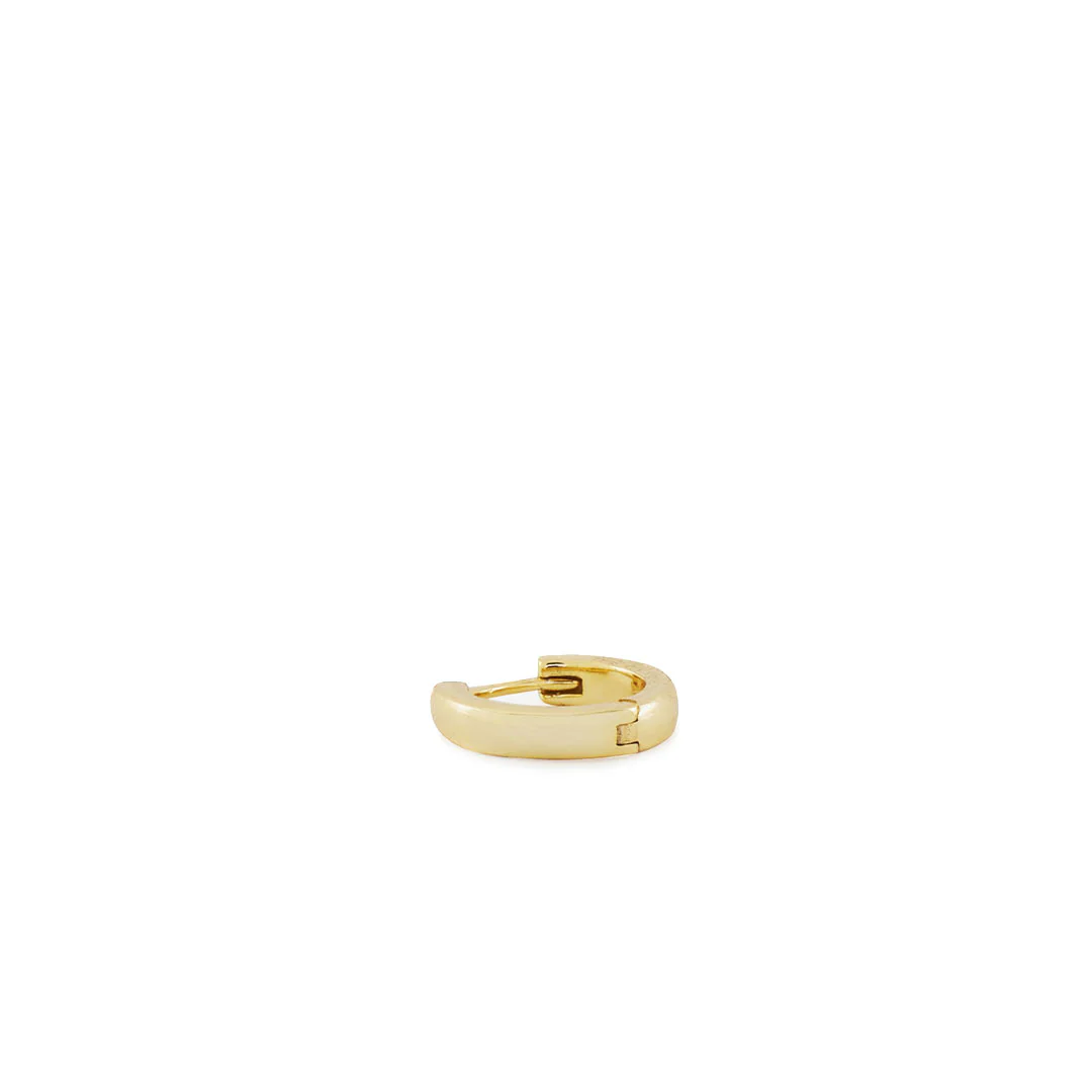 Gold Huggie Hoop Earring - Image 6