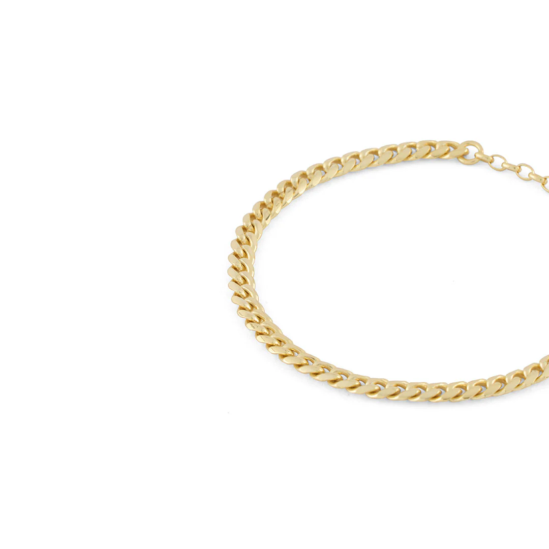 Gold 5mm Curb Bracelet - Image 6