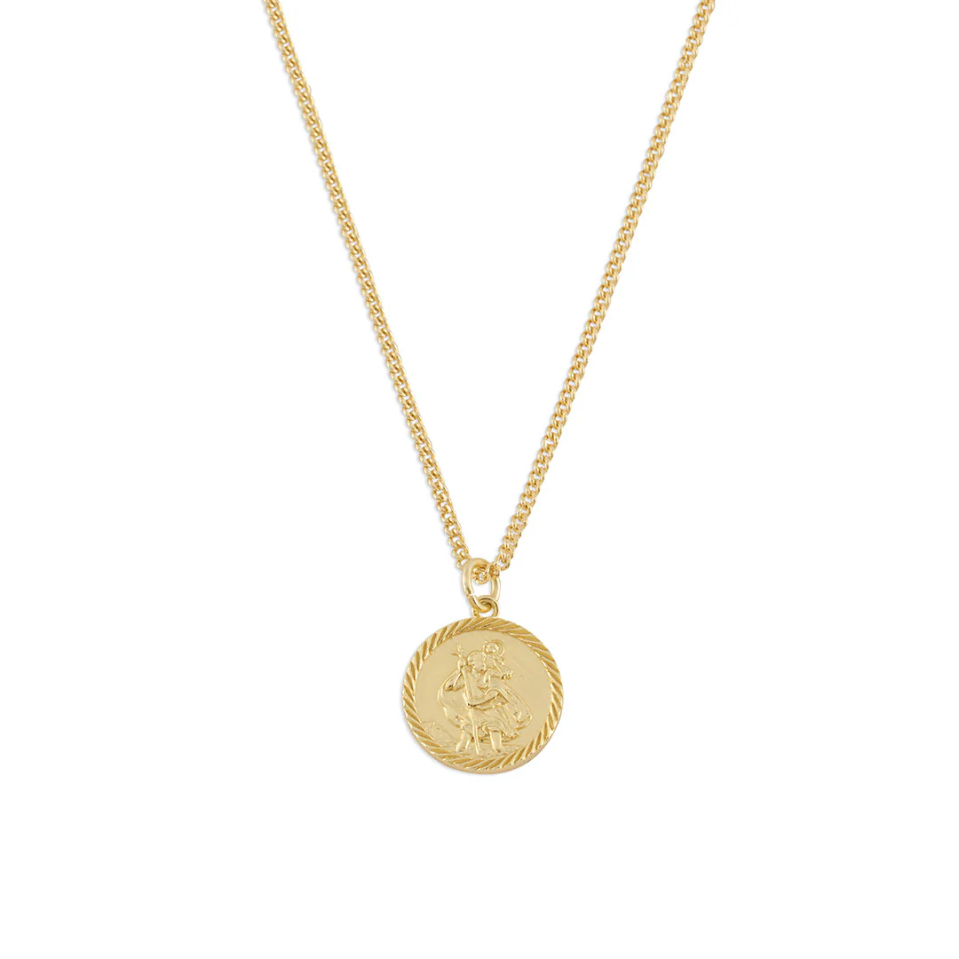 Gold St Christopher Necklace - Image 3