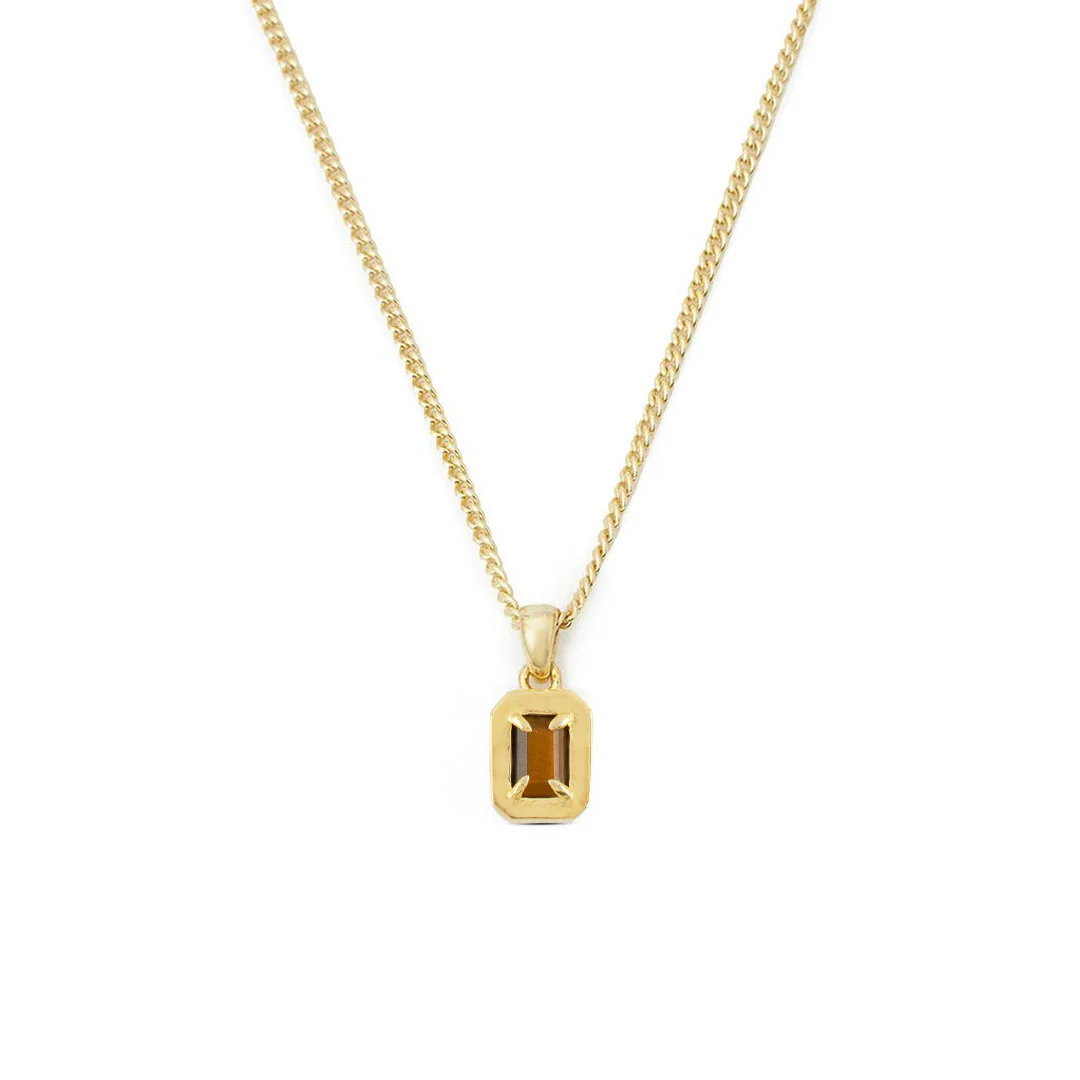 Gold Tigers Eye Blush Necklace - Image 3