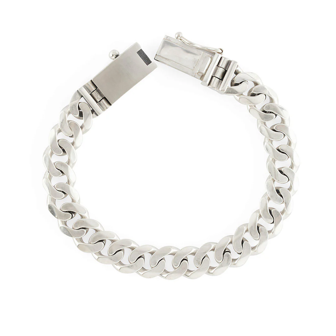 Silver 10mm Curb Bracelet - Image 3