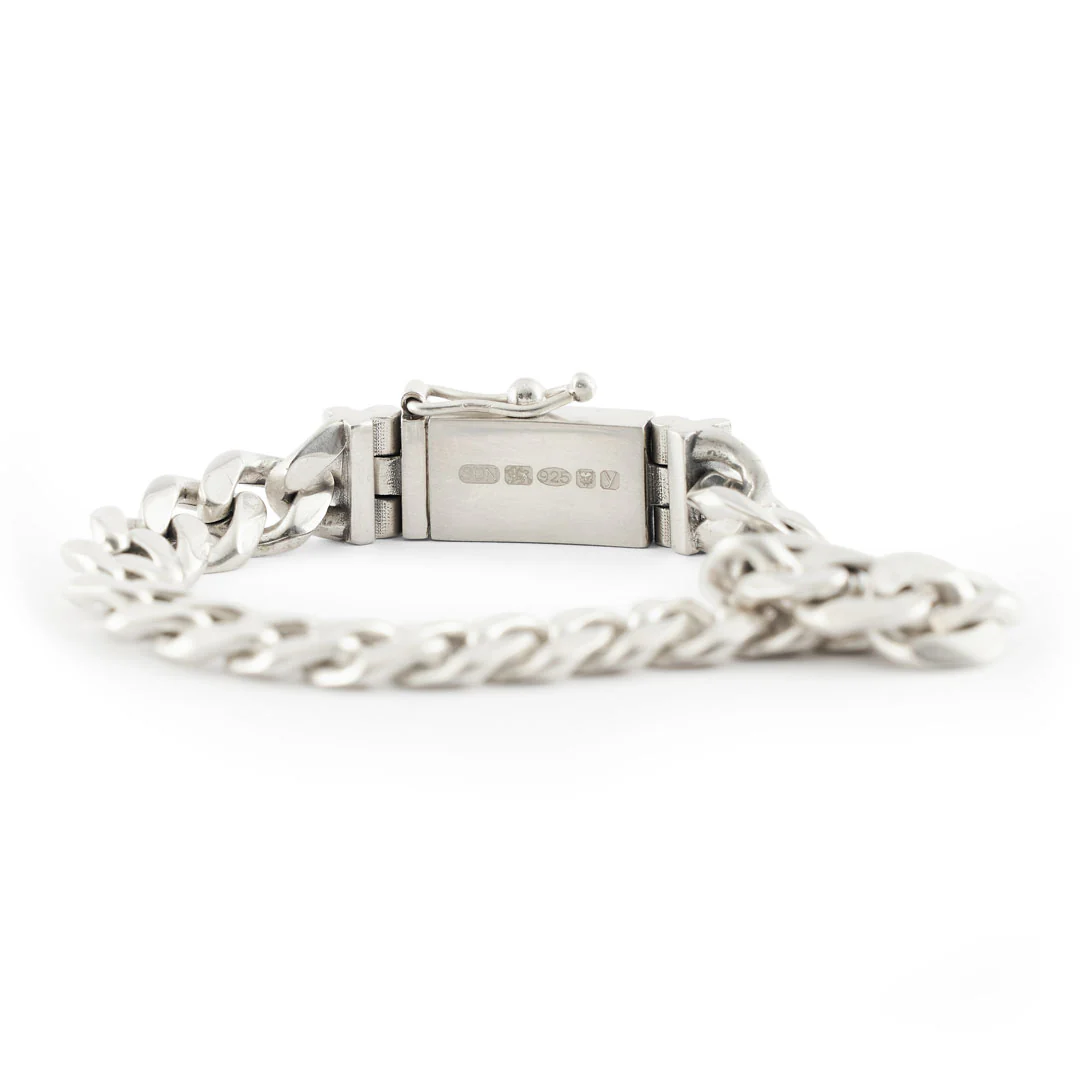 Silver 10mm Curb Bracelet - Image 5