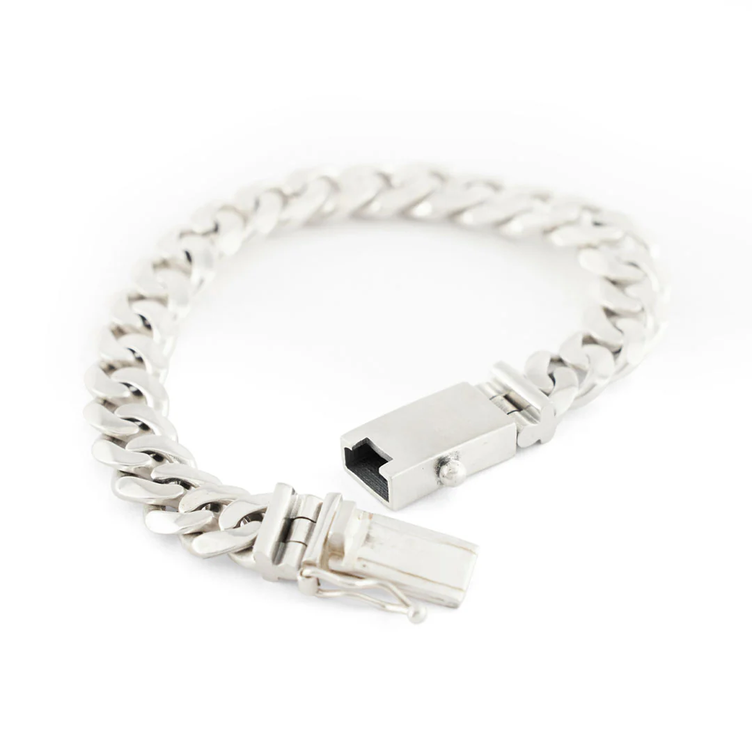 Silver 10mm Curb Bracelet - Image 6