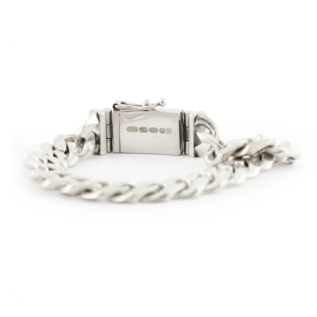 Silver 12mm Curb Bracelet - Image 5