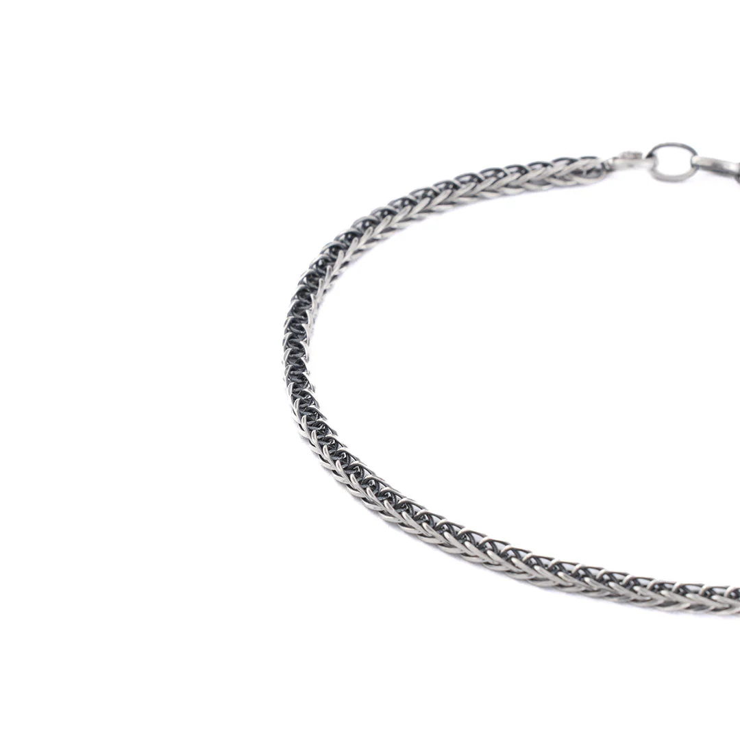 Silver 2.6mm Square Spiga Bracelet - Image 6