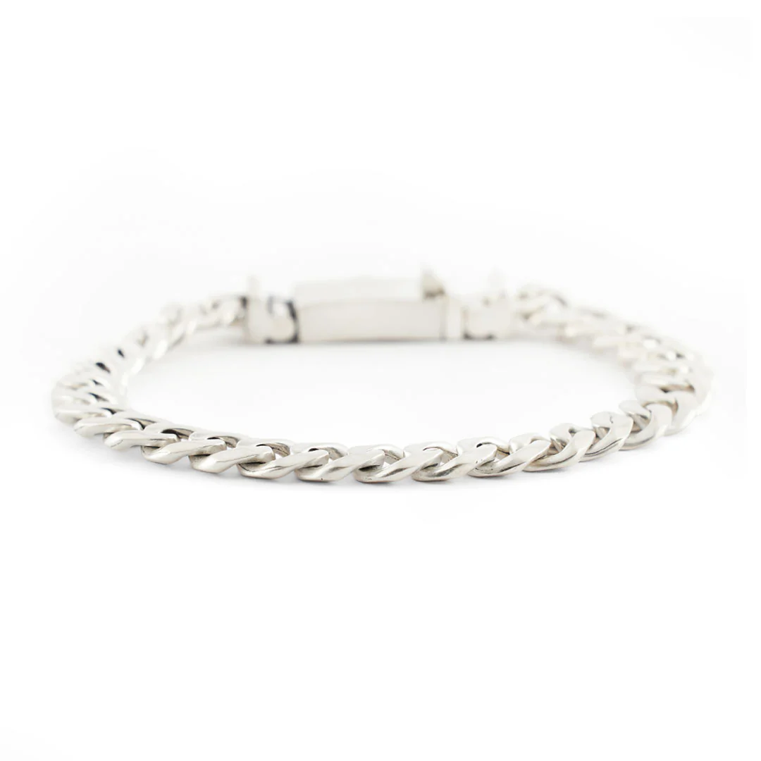 Silver 8mm Curb Bracelet - Image 8