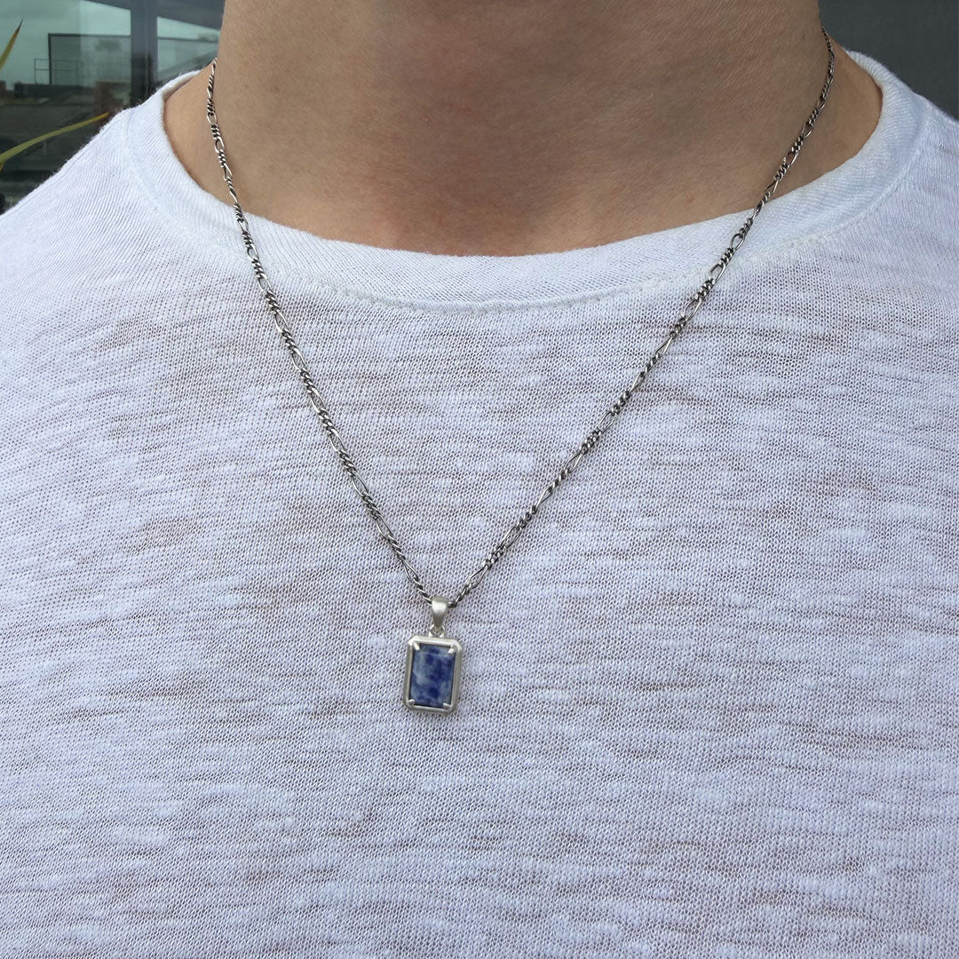 Silver Blue Jasper Necklace - Image 4