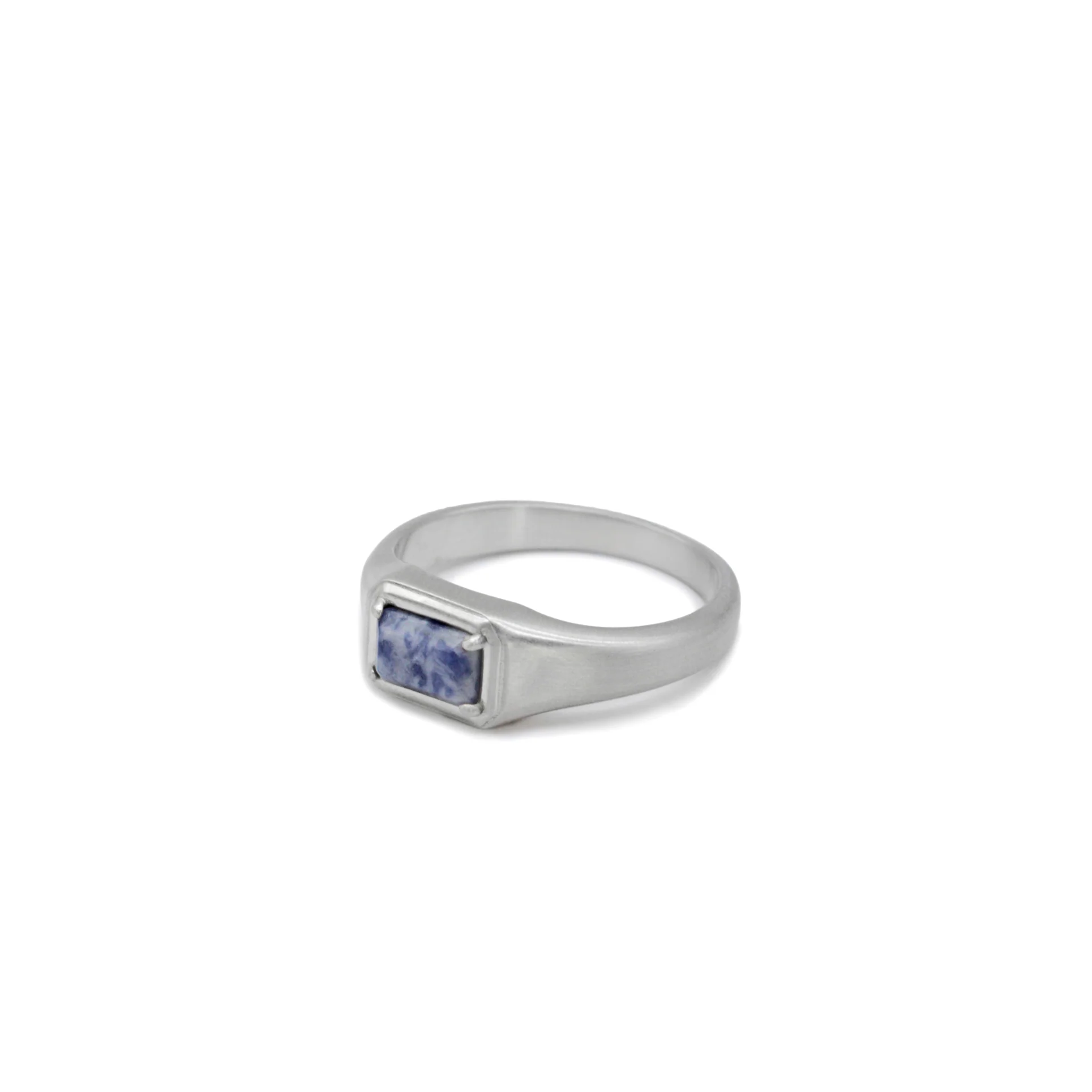 Silver Blue Jasper Ring - Image 2