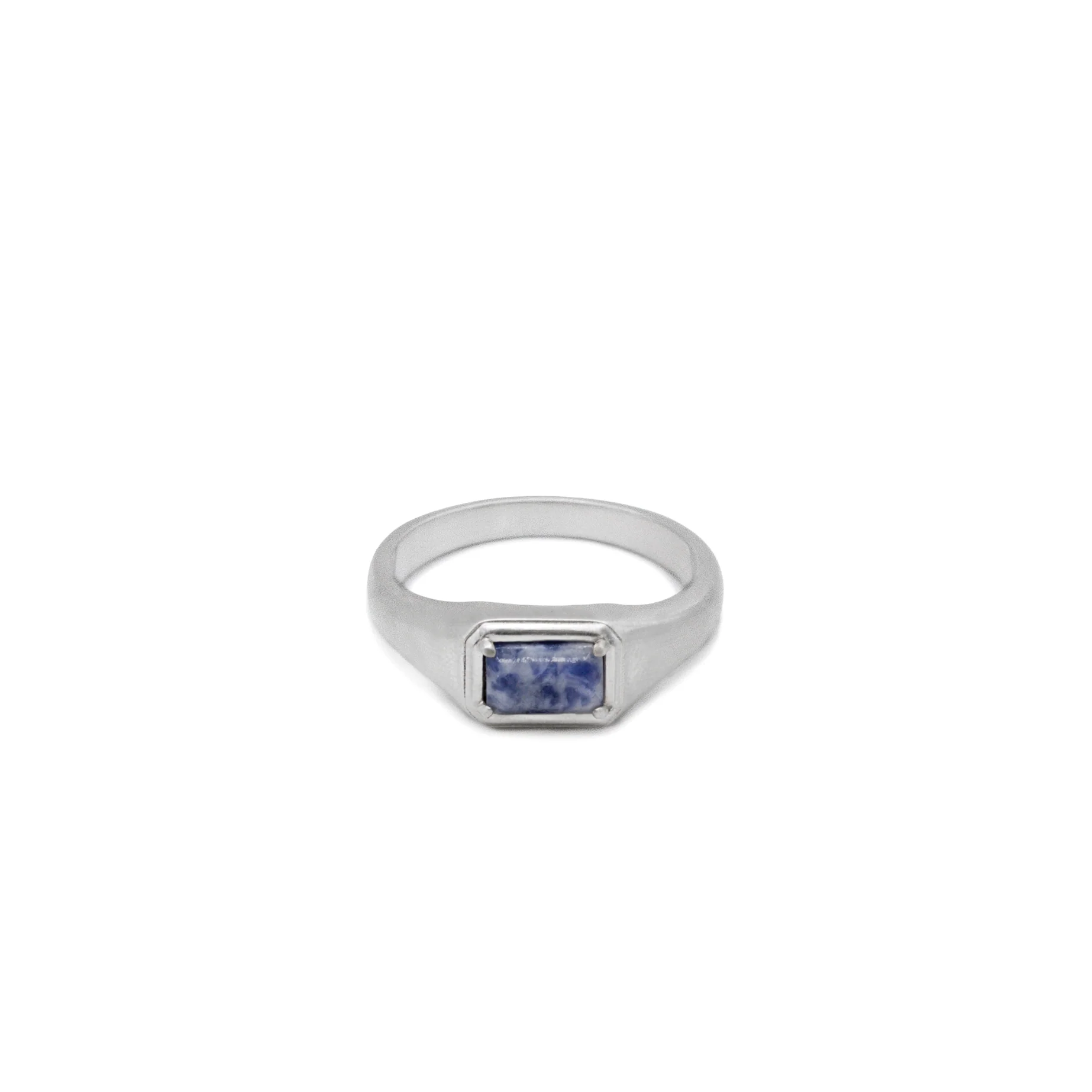 Silver Blue Jasper Ring - Image 3