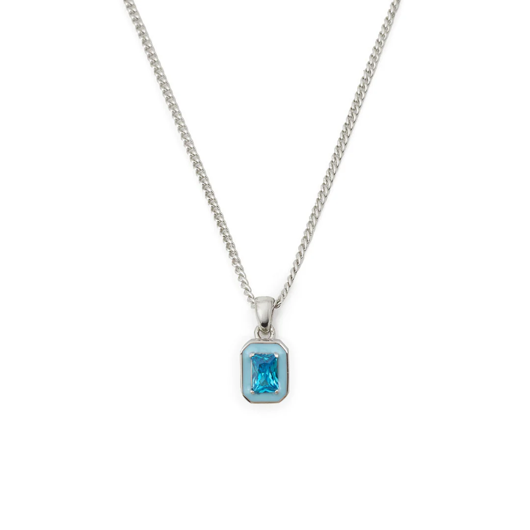 Silver Blue Blush Necklace - Image 3