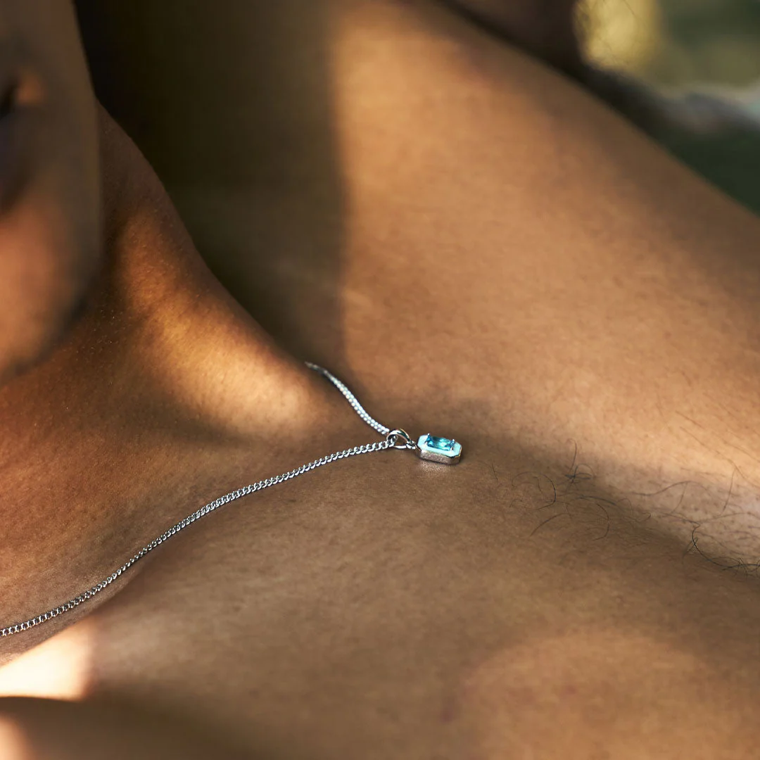 Silver Blue Blush Necklace - Image 7