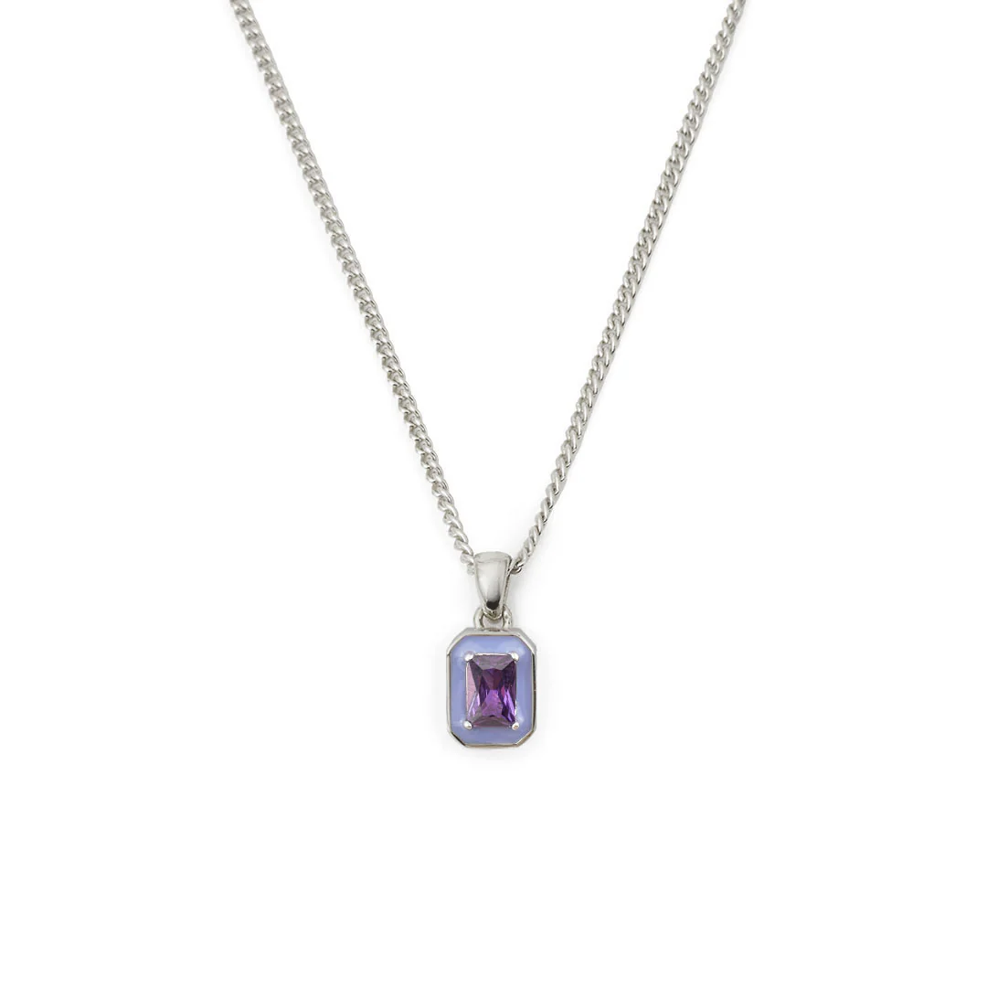Silver Purple Blush Necklace - Image 3