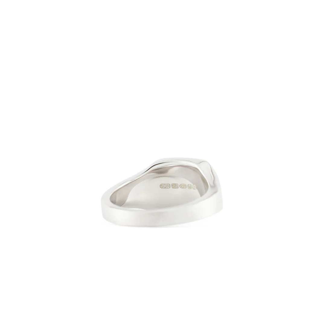 Silver Brushed Cushion Ring - Image 6