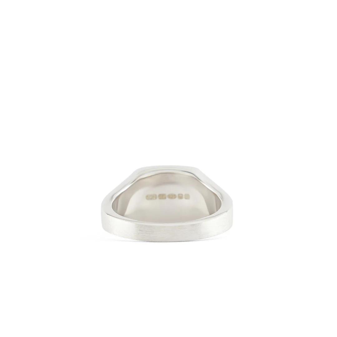 Silver Brushed Cushion Ring - Image 7