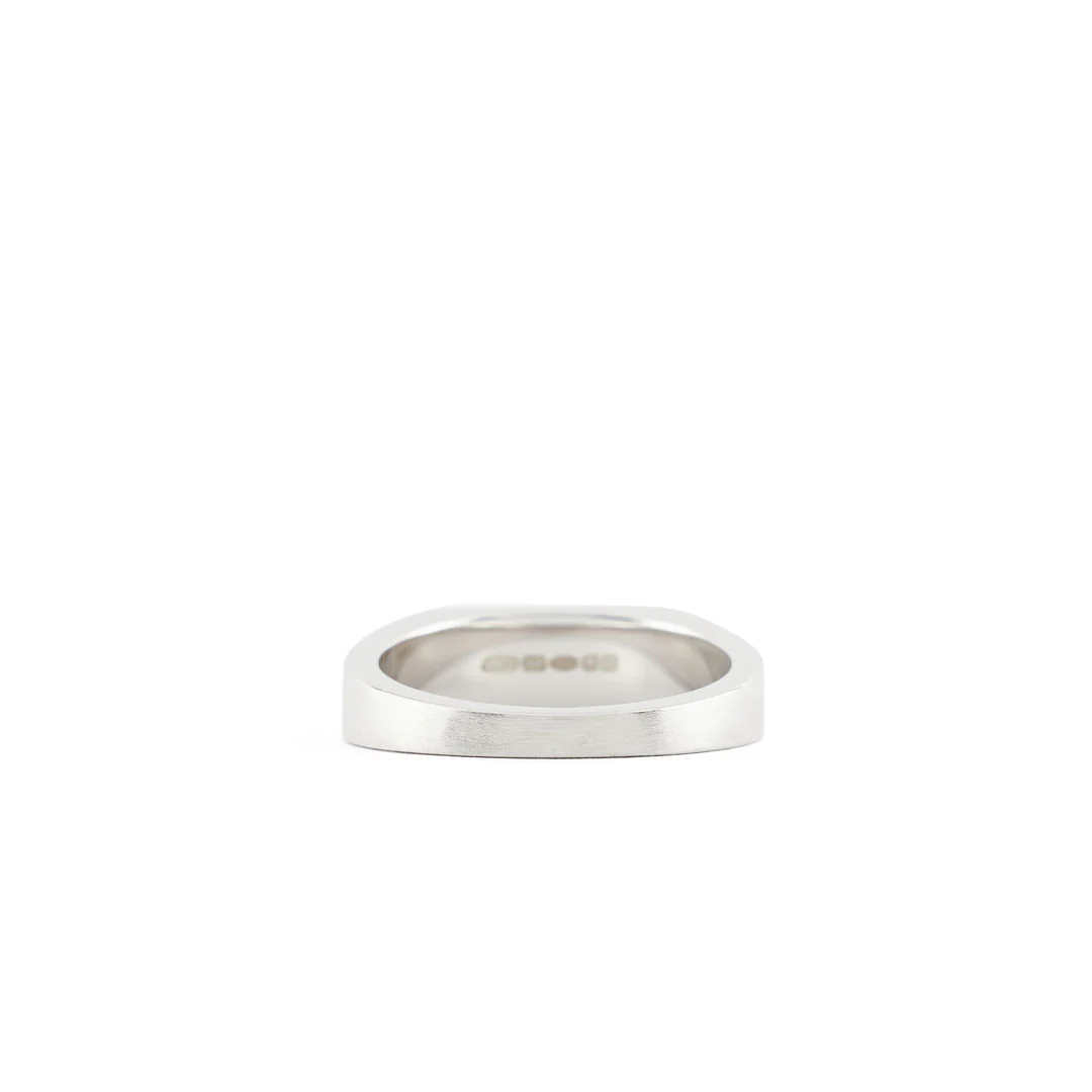 Silver Brushed Rectangle Ring - Image 7