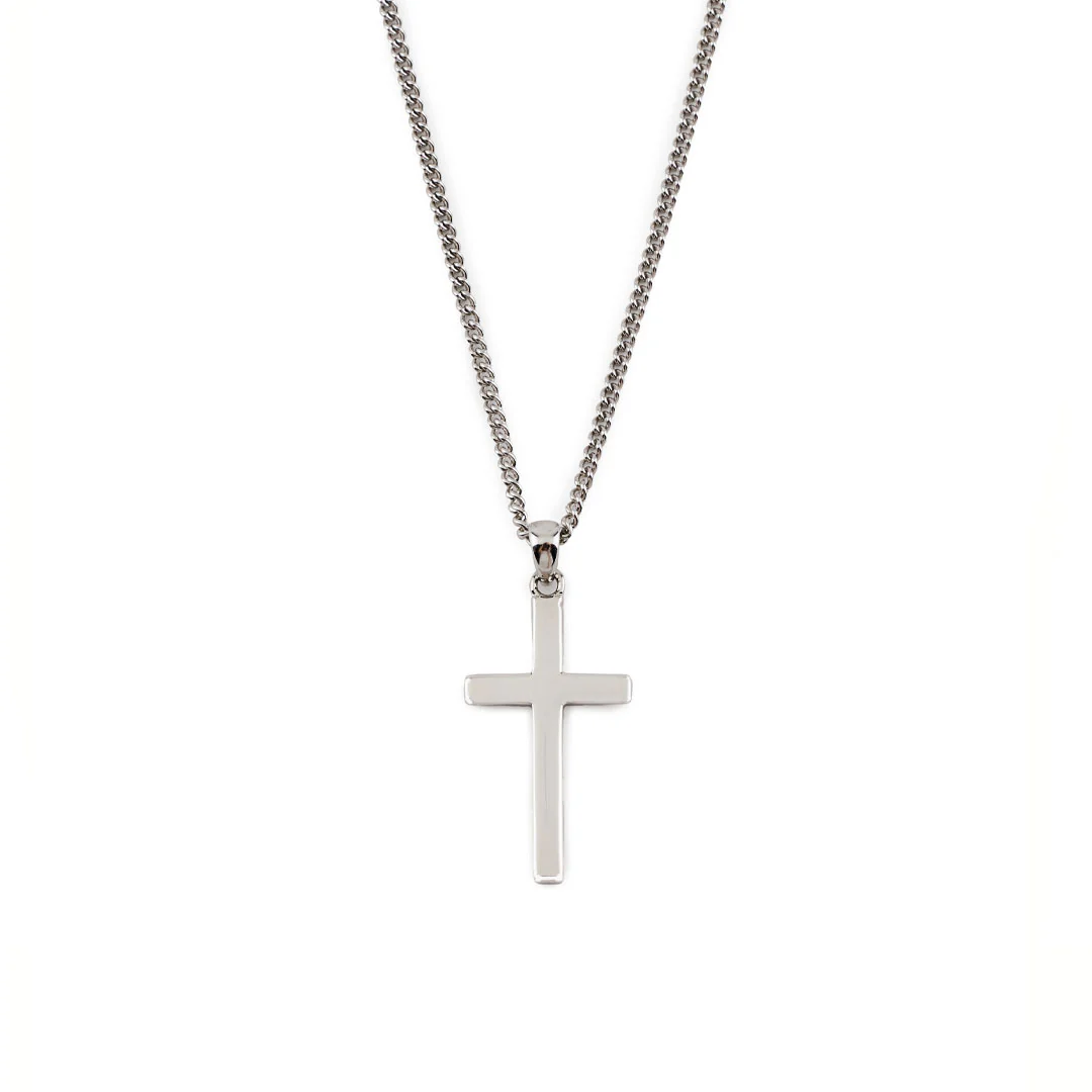 Silver Cross Necklace - Image 3