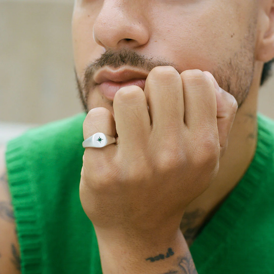 Silver Envy Signet Ring - Image 4