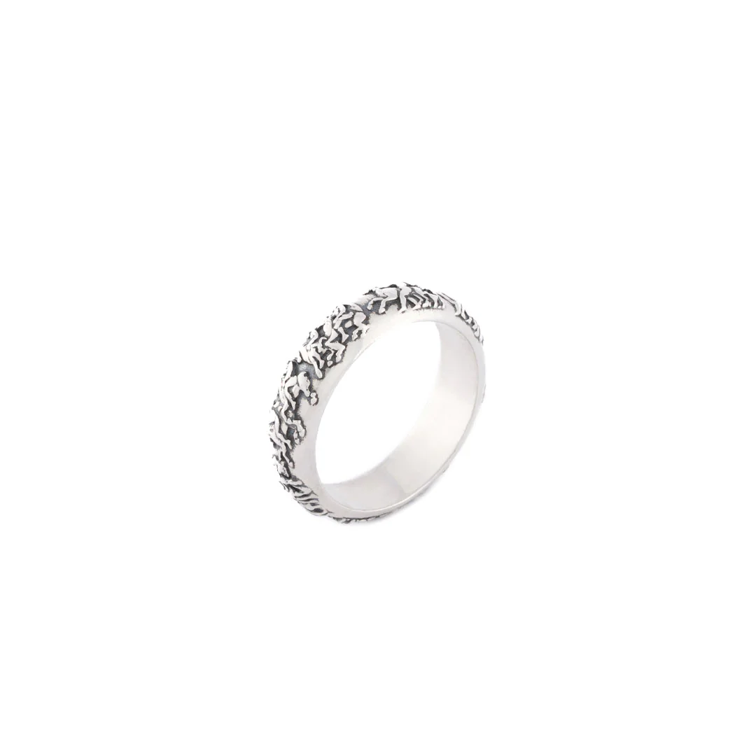 Silver Frieze Ring - Image 5