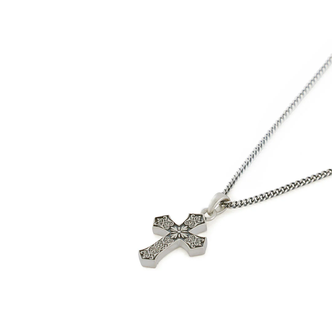 Silver Gothic Cross Necklace - Image 4