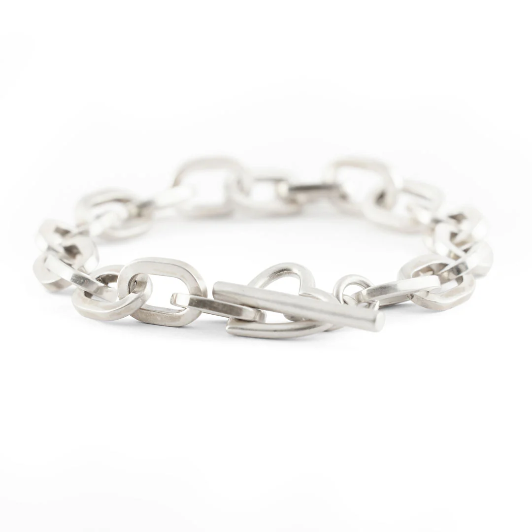 Silver Heart T-Bar Bracelet - Image 5