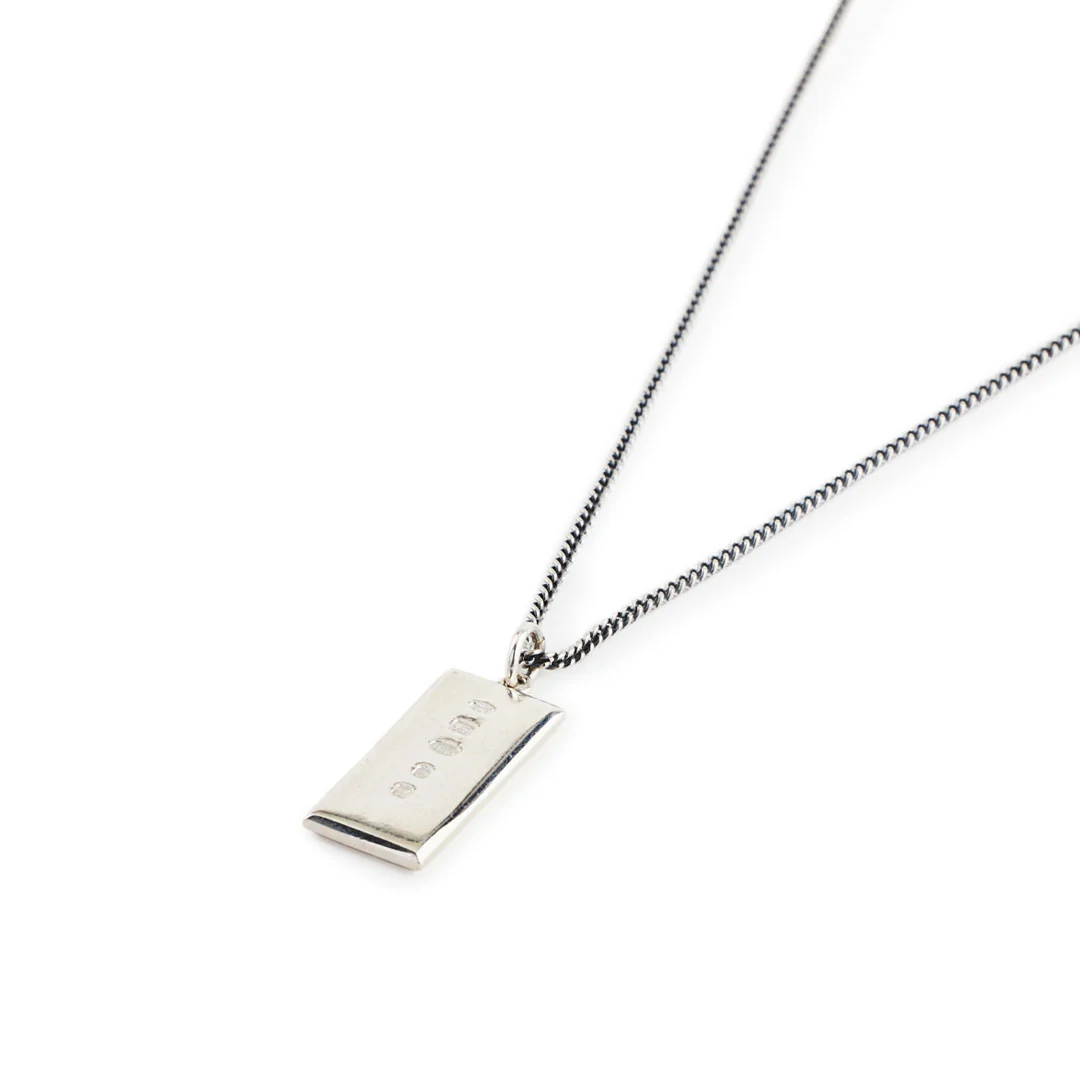 Silver Ingot Pendant Necklace - Image 5