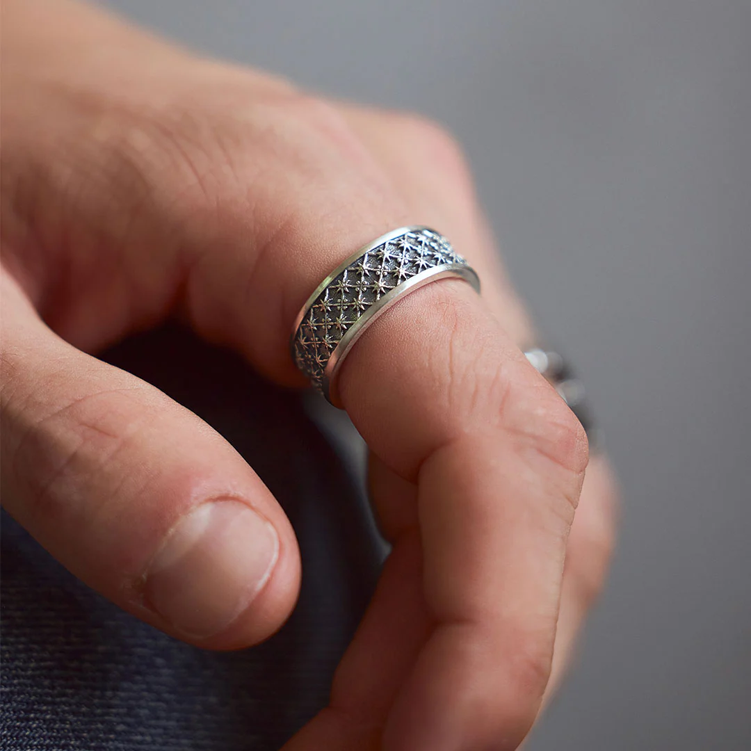 Silver Jacquard Ring - Image 4
