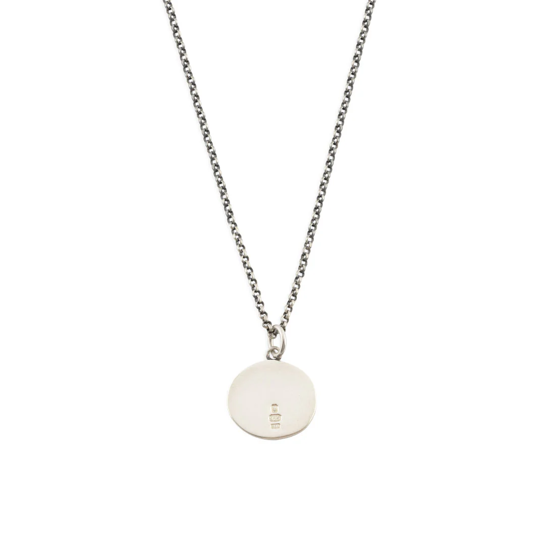 Silver Minimal Hallmark Necklace - Image 3