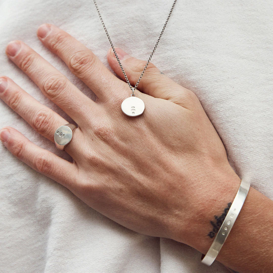 Silver Minimal Hallmark Necklace - Image 7