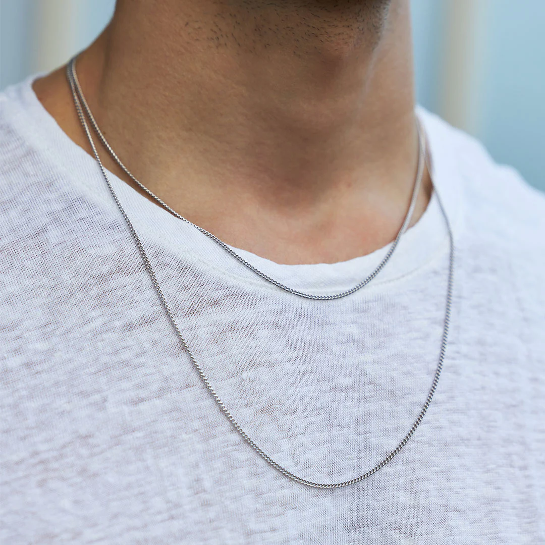 Silver 1.5mm Curb Chain - Image 6
