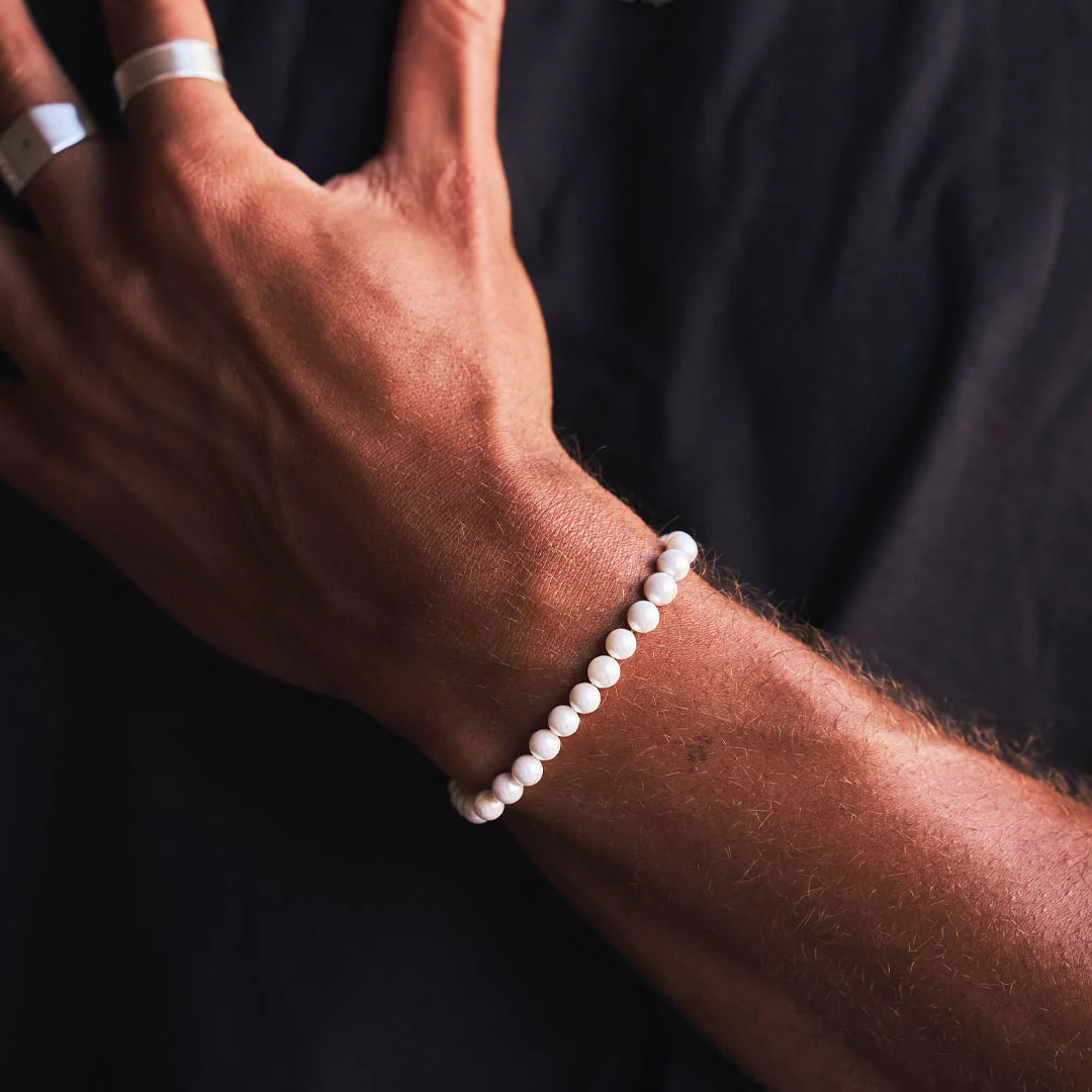 Silver Pearl Bracelet - Image 4