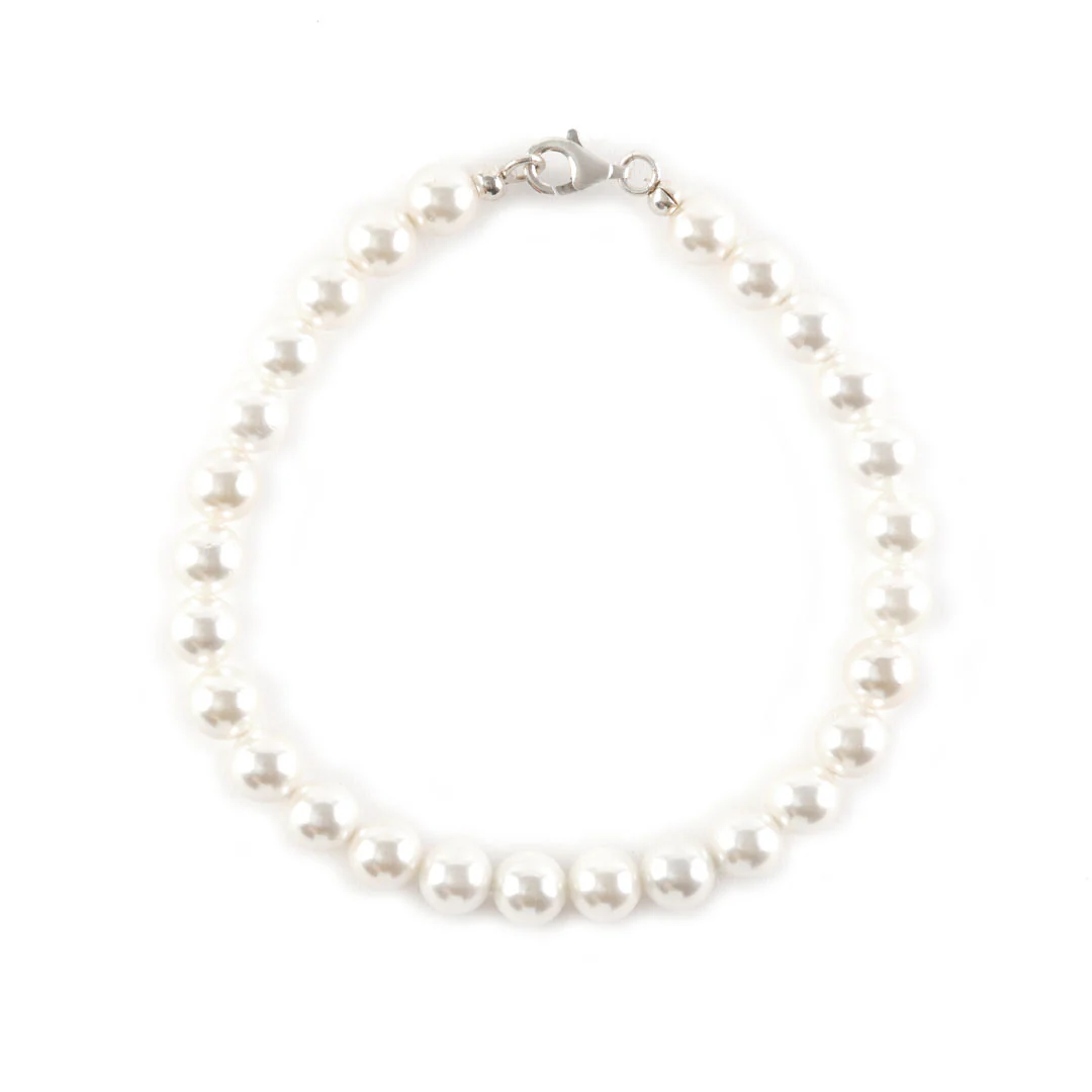Silver Pearl Bracelet - Image 5