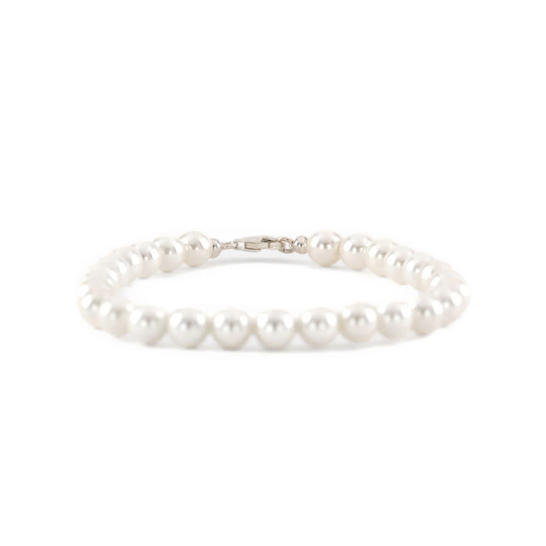 Silver Pearl Bracelet - Image 8