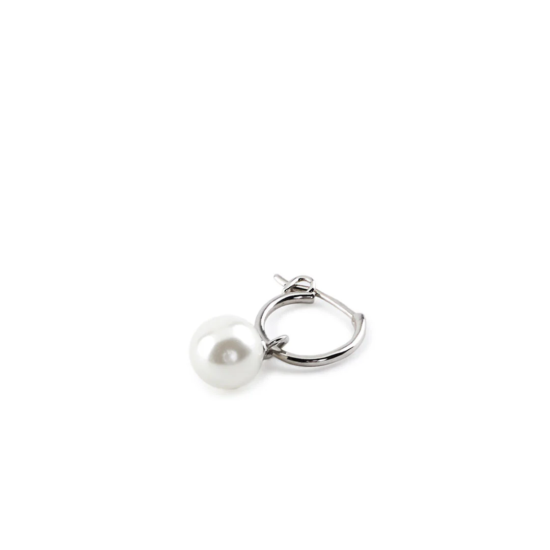 Silver Pearl Drop Earring - Image 3