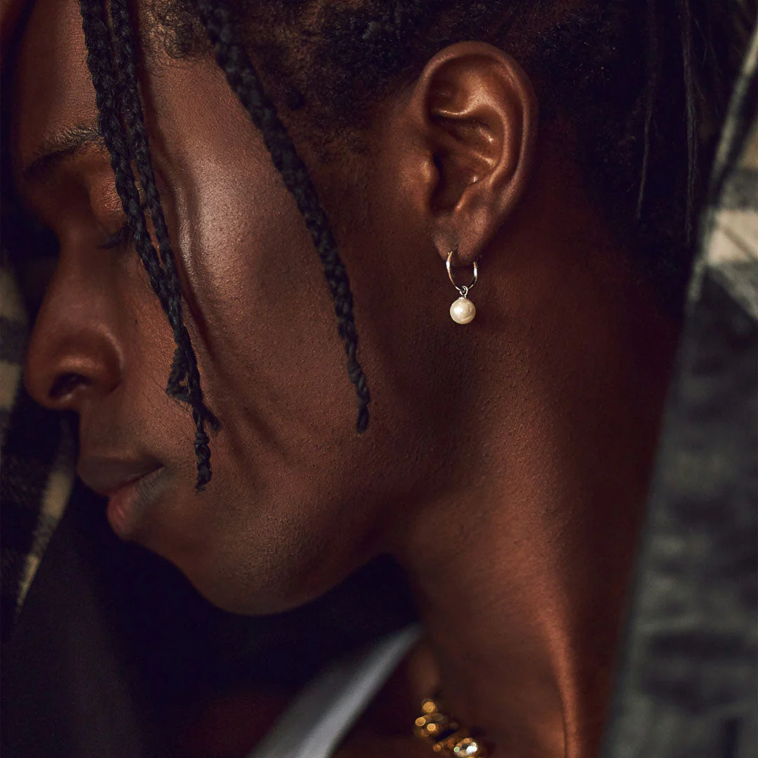 Silver Pearl Drop Earring - Image 4