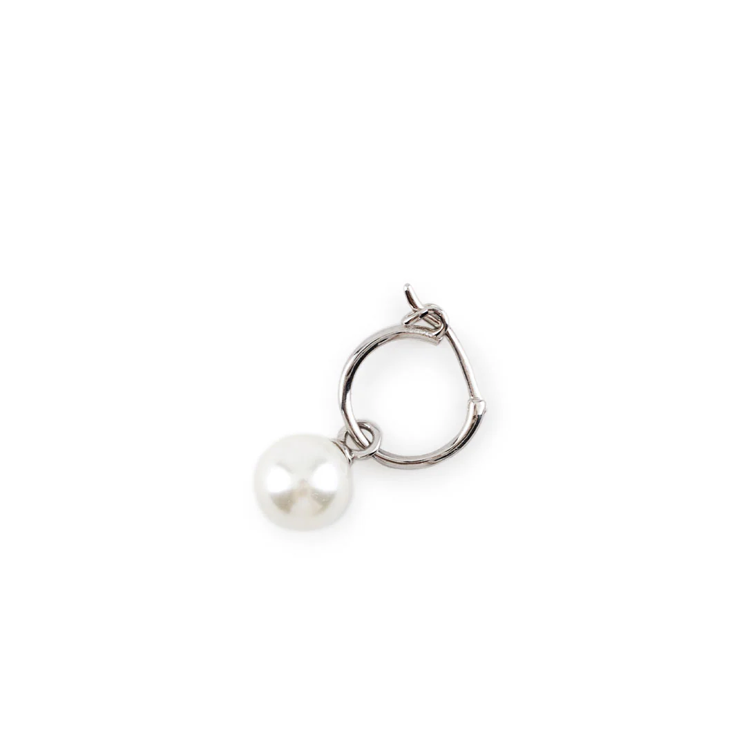 Silver Pearl Drop Earring - Image 5