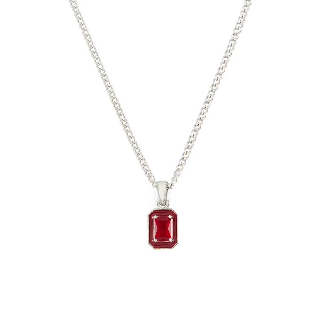 Silver Red Blush Necklace - Image 3