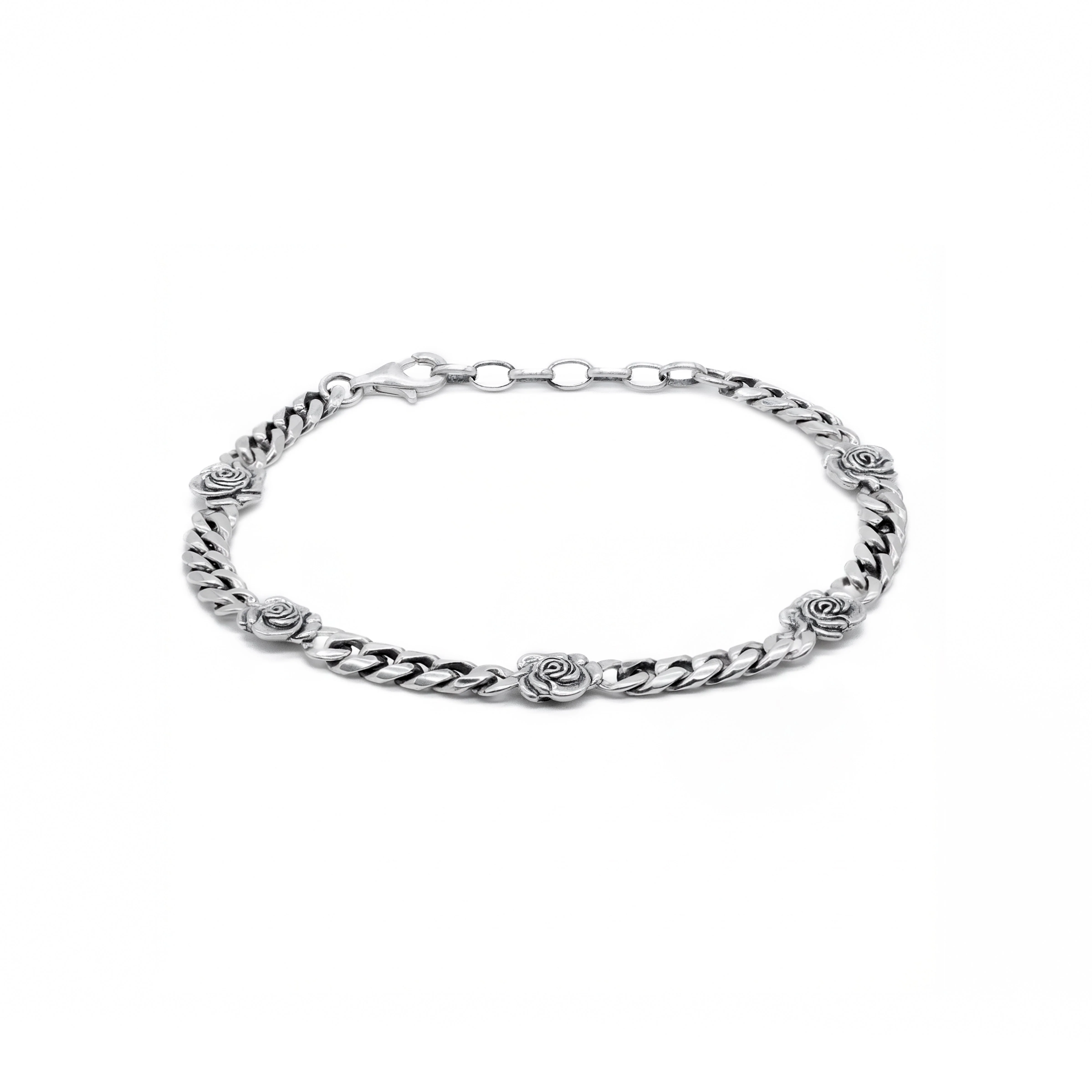 Silver Rose Bracelet - Image 3
