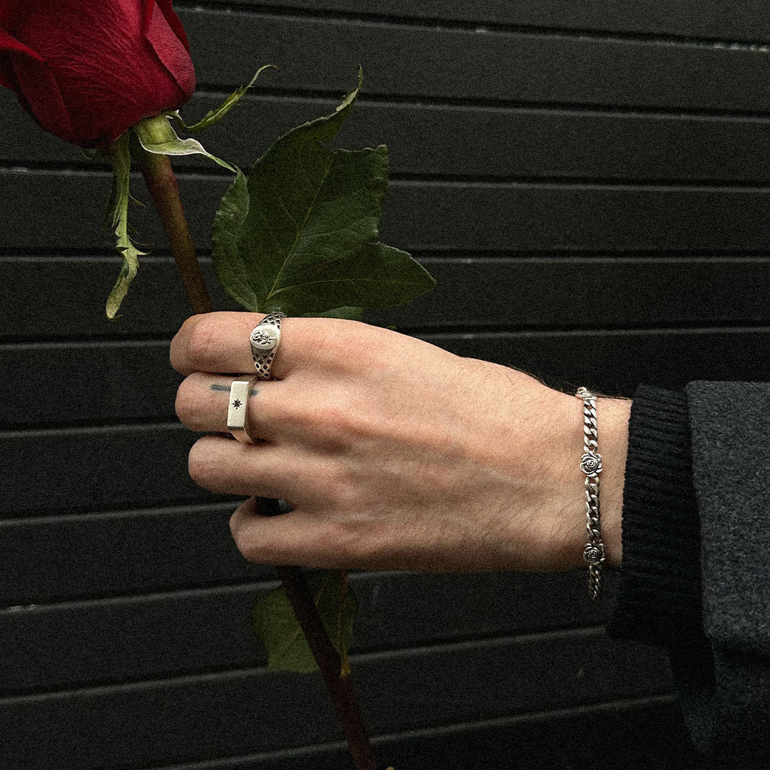 Silver Rose Bracelet - Image 4