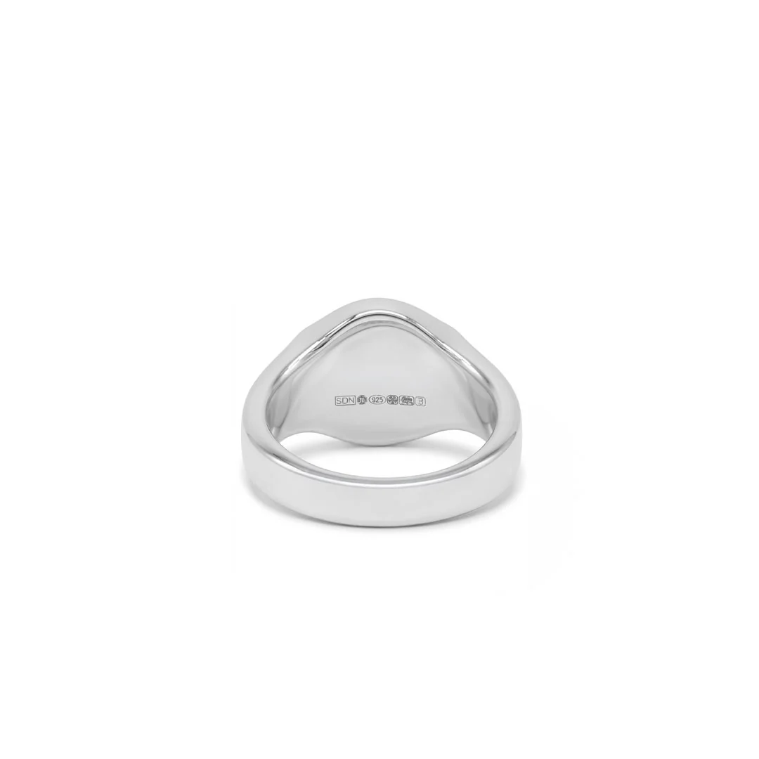 Silver Round Mother Of Pearl Ring - Image 6