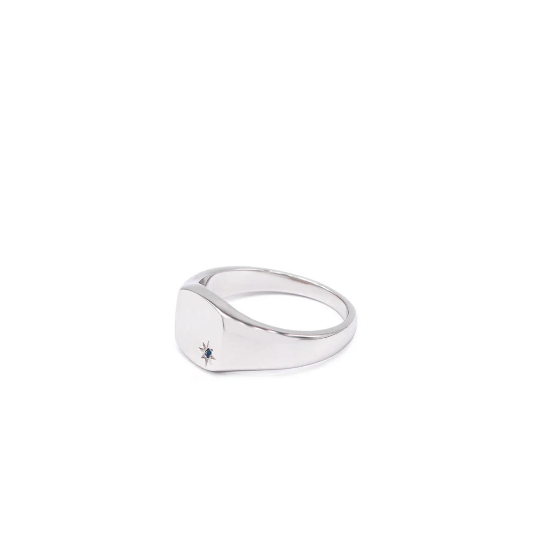 Silver Sapphire Birthstone Ring - Image 5