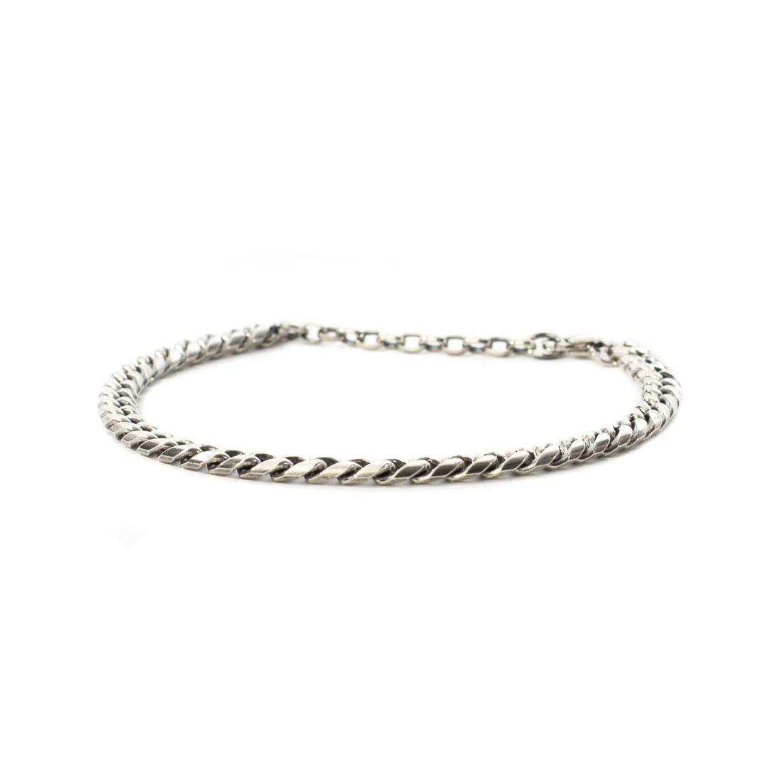 Silver 5mm Curb Bracelet - Image 3