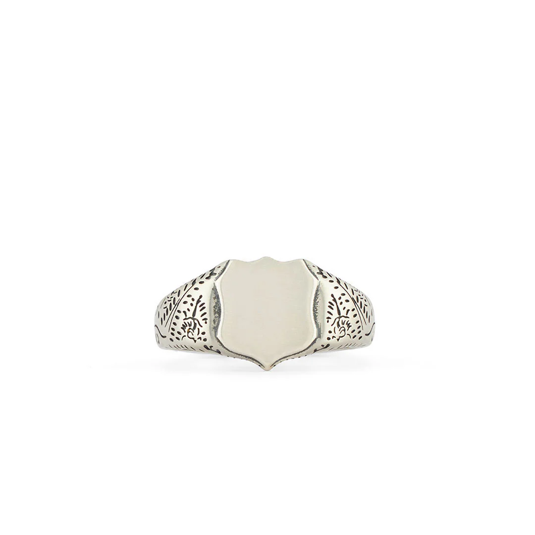 Silver Shield Ring - Image 3
