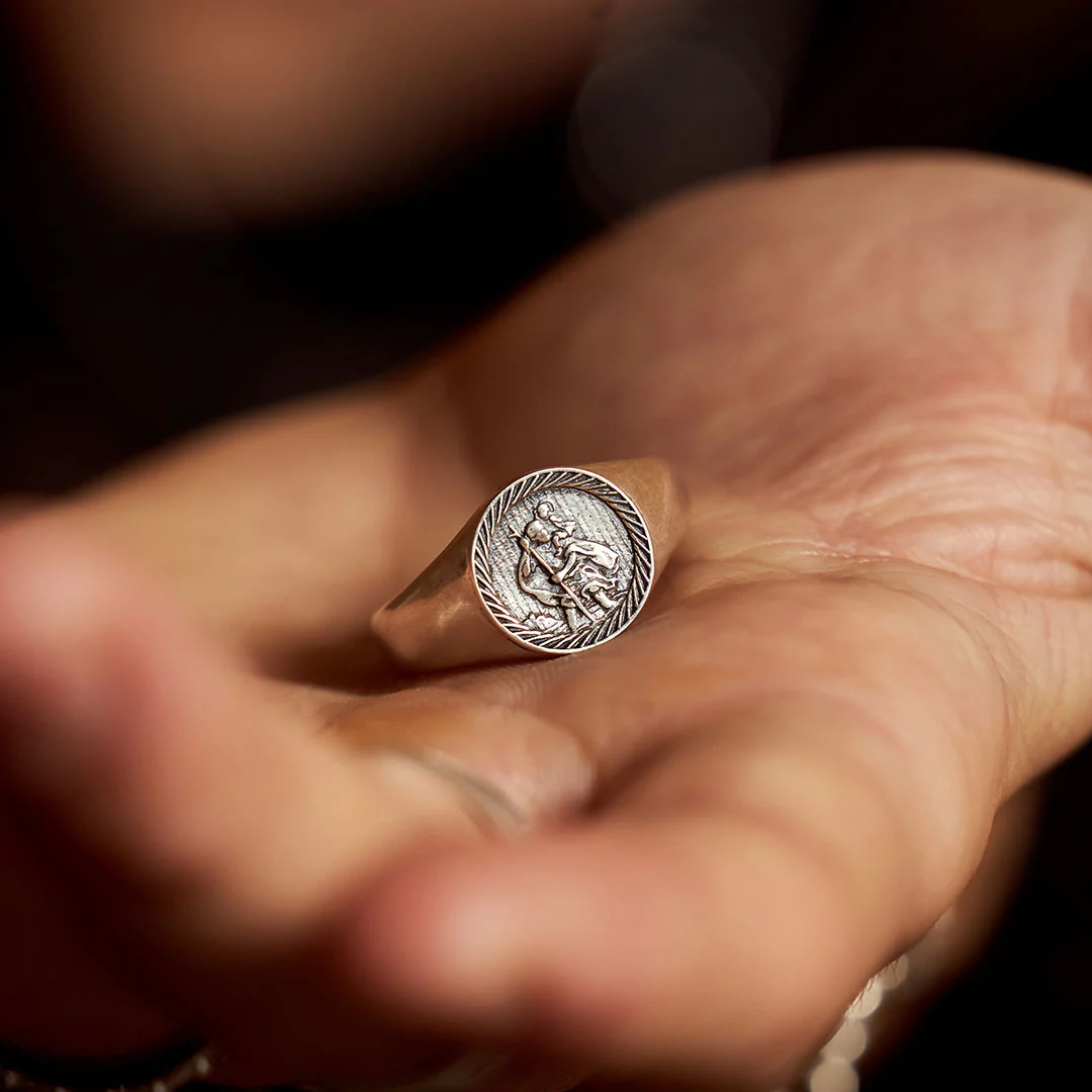 Silver St Christopher Ring - Image 7