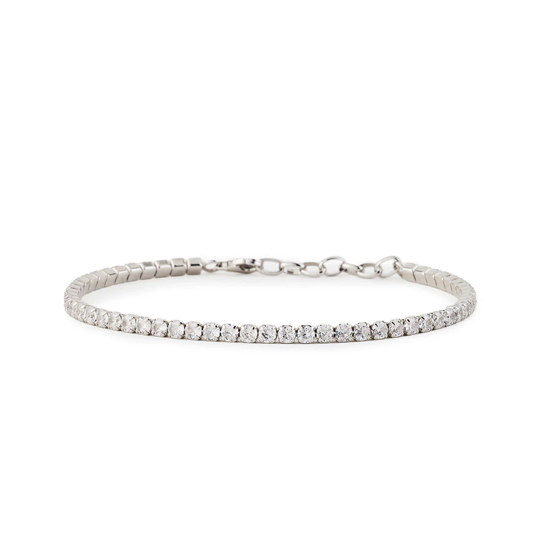 Silver Tennis Chain Bracelet - Image 3