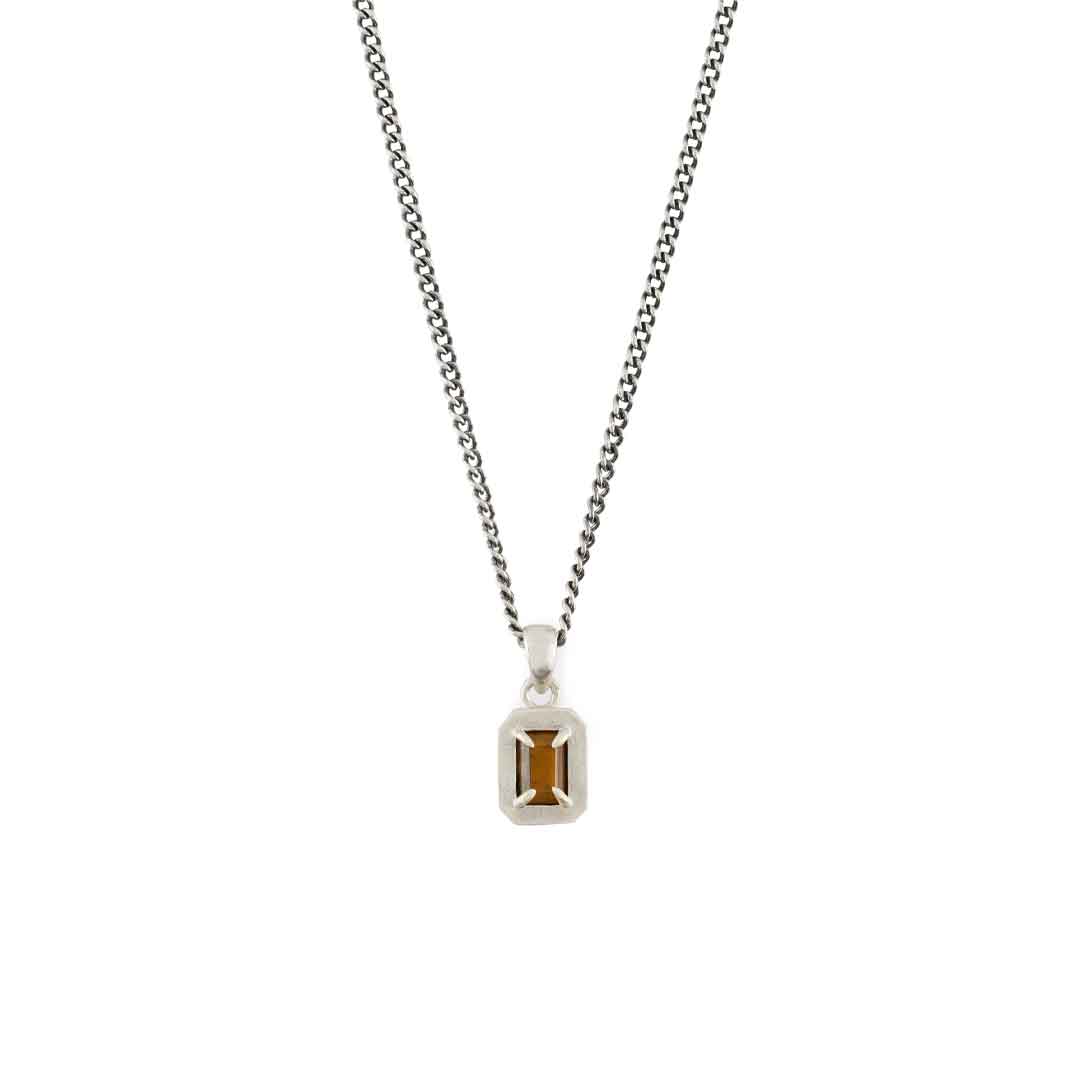 Silver Tigers Eye Blush Necklace - Image 3