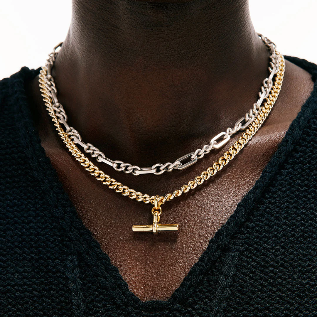 Silver Track Chain Necklace - Image 4