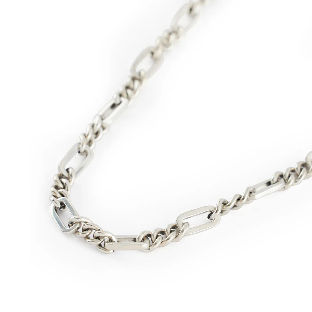 Silver Track Chain Necklace - Image 5