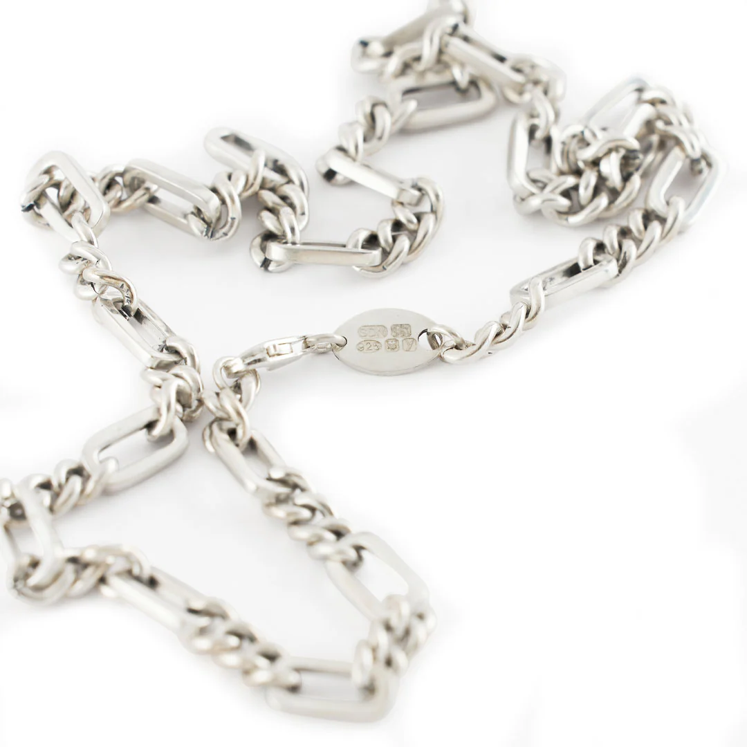 Silver Track Chain Necklace - Image 6